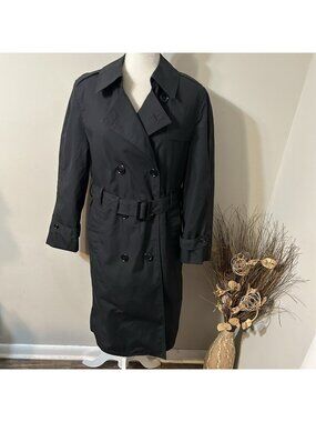 DSCP Garrison Collection Women US Army All Weather Lined Trench Coat Black 10R